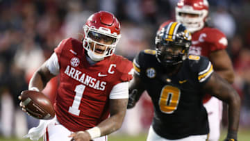 KJ Jefferson, Arkansas Football (Nelson Chenault-USA TODAY Sports)