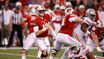 INDIANAPOLIS, IN - DECEMBER 02: Quarterback Alex Hornibrook
