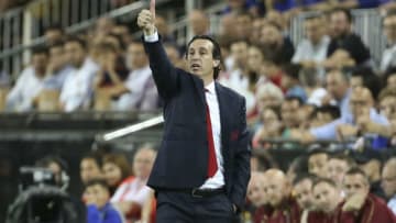 VALENCIA, SPAIN - MAY 9: Coach of Arsenal Unai Emery during the UEFA Europa League Semi Final Second Leg match between Valencia CF and Arsenal at Estadio Mestalla on May 9, 2019 in Valencia, Spain. (Photo by Jean Catuffe/Getty Images)