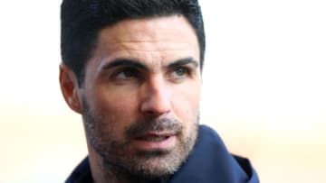 BURNLEY, ENGLAND - MARCH 06: Arsenal Manager Mikel Arteta speaks to the media after the Premier League match between Burnley and Arsenal at Turf Moor on March 06, 2021 in Burnley, England. Sporting stadiums around the UK remain under strict restrictions due to the Coronavirus Pandemic as Government social distancing laws prohibit fans inside venues resulting in games being played behind closed doors. (Photo by Chloe Knott - Danehouse/Getty Images)