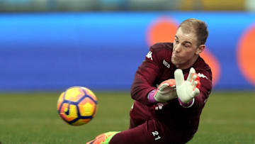 EMPOLI, ITALY - FEBRUARY 05: Joe Hart of FC Torino in action during heating prior to the Serie A match between Empoli FC and FC Torino at Stadio Carlo Castellani on February 5, 2017 in Empoli, Italy. (Photo by Gabriele Maltinti/Getty Images)