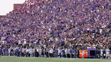 NASHVILLE, TN - SEPTEMBER 16: Hundreds of fans of the Kansas State Wildcats fill the stands during the first half of a game against the Vanderbilt Commodores at Vanderbilt Stadium on September 16, 2017 in Nashville, Tennessee. (Photo by Frederick Breedon/Getty Images)