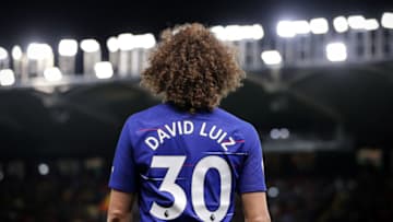 WATFORD, ENGLAND - DECEMBER 26: David Luiz of Chelsea in action during the Premier League match between Watford FC and Chelsea FC at Vicarage Road on December 26, 2018 in Watford, United Kingdom. (Photo by Richard Heathcote/Getty Images)