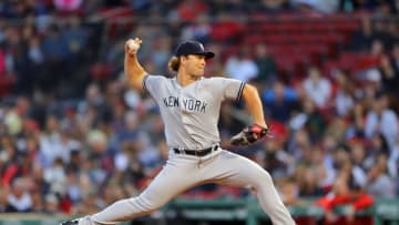 BOSTON, MA - SEPTEMBER 30: Chance Adams #43 of the New York Yankees pitches during the game against the Boston Red Sox at Fenway Park on Sunday September 30, 2018 in Boston, Massachusetts. (Photo by Alex Trautwig/MLB Photos via Getty images)