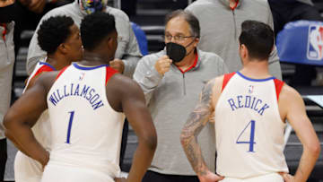 Duke basketball stars Zion Williamson and JJ Redick (Photo by Michael Reaves/Getty Images)