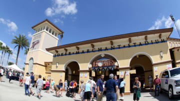 LAKELAND, FL - MARCH 01: A view from the Tiger spring training home Joker Marchant Stadium before the game between the Pittsburgh Pirates and the Detroit Tigers at Joker Marchant Stadium on March 1, 2016 in Lakeland, Florida. (Photo by Justin K. Aller/Getty Images)
