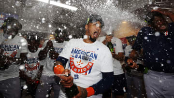 Houston Astros celebration after winning ALCS (Photo by Sarah Stier/Getty Images)