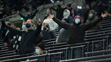 LONDON, ENGLAND - DECEMBER 06: Spurs Fans return to White Hart Lane for the first time in 277 days during the Premier League match between Tottenham Hotspur and Arsenal at Tottenham Hotspur Stadium on December 6, 2020 in London, United Kingdom. (Photo by Visionhaus)