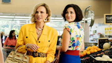 DIRTY JOHN -- "No Fault" Episode 201 -- Pictured: (l-r) Kelly Sullivan as Britt, Jules Wilcox as Kelsey -- (Photo by: Isabella Vosmikova/USA Network)