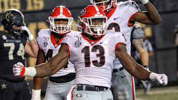 Azeez Ojulari, Georgia Bulldogs. (Photo by Frederick Breedon/Getty Images)
