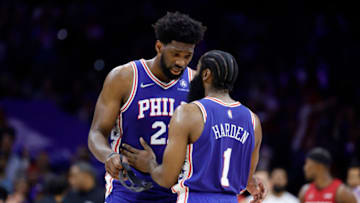 James Harden, Joel Embiid, Sixers (Photo by Tim Nwachukwu/Getty Images)