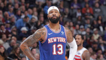 SACRAMENTO, CA - DECEMBER 13: Marcus Morris Sr. #13 of the New York Knicks looks on during the game against the Sacramento Kings on December 13, 2019 at Golden 1 Center in Sacramento, California. NOTE TO USER: User expressly acknowledges and agrees that, by downloading and or using this photograph, User is consenting to the terms and conditions of the Getty Images Agreement. Mandatory Copyright Notice: Copyright 2019 NBAE (Photo by Rocky Widner/NBAE via Getty Images)