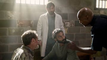 Avi Nash as Siddiq, Seth Gilliam as Father Gabriel Stokes, Juan Javier Cardenas as Dante, James Parks as Captured Whisperer - The Walking Dead _ Season 10, Episode 7 - Photo Credit: Jace Downs/AMC