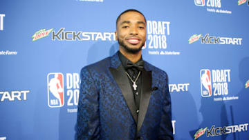 BROOKLYN, NY - JUNE 21: NBA Draft prospect, Mikal Bridges poses for a photo at the Mtn. Dew Kickstart Green Carpet on June 21, 2018 at Barclays Center during the 2018 NBA Draft in Brooklyn, New York. NOTE TO USER: User expressly acknowledges and agrees that, by downloading and or using this photograph, User is consenting to the terms and conditions of the Getty Images License Agreement. Mandatory Copyright Notice: Copyright 2018 NBAE (Photo by Chris Marion/NBAE via Getty Images)
