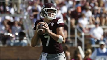STARKVILLE, MS - OCTOBER 14: Nick Fitzgerald #7 of the Mississippi State Bulldogs throws the ball during a game against the Brigham Young Cougars at Davis Wade Stadium on October 14, 2017 in Starkville, Mississippi. (Photo by Jonathan Bachman/Getty Images)