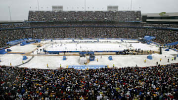 ORCHARD PARK, NY - JANUARY 01: An overhead view of the NHL Winter Classic between the Buffalo Sabres and the Pittsburgh Penguins at the Ralph Wilson Stadium on January 1, 2008 in Orchard Park, New York. (Photo by Dave Sandford/Getty Images)