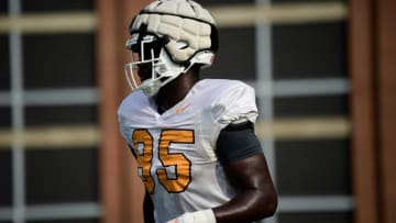 Tennessee tight end Julian Nixon (85) during fall practice at Haslam Field in Knoxville, Tenn. on Friday, Aug. 6, 2021.Kns Tennessee Fall Practice