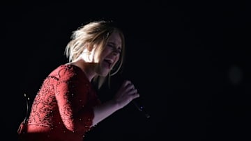 Feb 15, 2016; Los Angeles, CA, USA; Adele performs during the 58th Grammy Awards at the Staples Center. Mandatory Credit: Robert Hanashiro-USA TODAY NETWORK