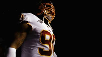 PHILADELPHIA, PA - OCTOBER 23: Ziggy Hood #90 of the Washington Redskins waits in the tunnel before taking the field to play against the Philadelphia Eagles at Lincoln Financial Field on October 23, 2017 in Philadelphia, Pennsylvania. (Photo by Al Bello/Getty Images)