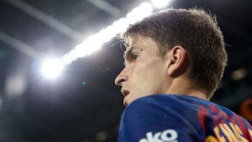 BARCELONA, SPAIN - DECEMBER 05: Denis Suarez of FC Barcelona looks on during the Spanish Copa del Rey second leg match between FC Barcelona and Cultural Leonesa at Camp Nou on December 05, 2018 in Barcelona, Spain. (Photo by Quality Sport Images/Getty Images)