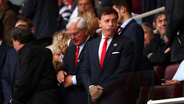 LONDON, ENGLAND - OCTOBER 18: Arsenal majority owner Stan Kroenke looks on before the Barclays Premier League match between Arsenal and Hull City at Emirates Stadium on October 18, 2014 in London, England. (Photo by Clive Rose/Getty Images)