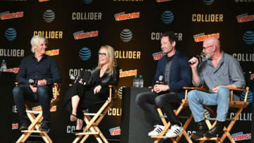 Chris Carter, David Duchovny, Gillian Anderson and Mitch Pileggi (Photo by Dia Dipasupil/Getty Images)