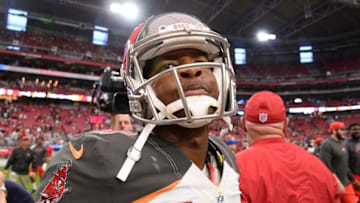 Sep 18, 2016; Glendale, AZ, USA; Tampa Bay Buccaneers quarterback Jameis Winston (3) leaves the field after the second half at University of Phoenix Stadium. The Cardinals won 40-7. Mandatory Credit: Joe Camporeale-USA TODAY Sports