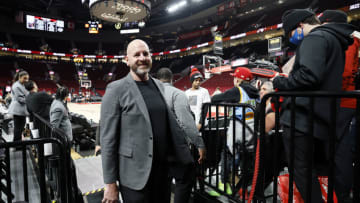 PORTLAND, OREGON - JANUARY 25: Portland Trail Blazers general manager Joe Cronin walks towards the locker room before a game against the Utah Jazz at Moda Center on January 25, 2023 in Portland, Oregon. NOTE TO USER: User expressly acknowledges and agrees that, by downloading and or using this photograph, User is consenting to the terms and conditions of the Getty Images License Agreement. (Photo by Soobum Im/Getty Images)
