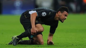 MUNICH, GERMANY - NOVEMBER 04: Francis Coquelin of Arsenal during the UEFA Champions League Group Stage match between Bayern Muenchen and Arsenal at the Allianz Arena on November 4, 2015 in Munich, Germany. (Photo by Stuart MacFarlane/Arsenal FC via Getty Images