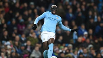 Eliaquim Mangala of Manchester City during the Carabao Cup Semi-Final First Leg match between Manchester City and Bristol City at Etihad Stadium on January 9, 2018 in Manchester, England. (Photo by Gareth Copley/Getty Images)