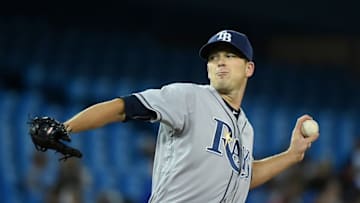May 16, 2016; Toronto, Ontario, CAN; Tampa Bay Rays starting pitcher Drew Smyly (33) delivers a pitch against Toronto Blue Jays at Rogers Centre. Mandatory Credit: Dan Hamilton-USA TODAY Sports