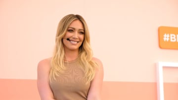 LOS ANGELES, CALIFORNIA - FEBRUARY 01: Hilary Duff speaks during #BlogHer20 Health at Rolling Greens Los Angeles on February 01, 2020 in Los Angeles, California. (Photo by Sarah Morris/Getty Images)