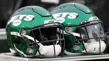New York Jets helmets. (Photo by Timothy T Ludwig/Getty Images)