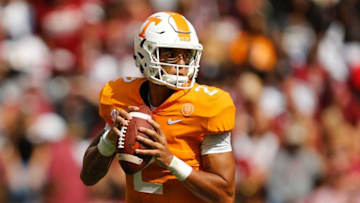 KNOXVILLE, TN - OCTOBER 14: Jarrett Guarantano