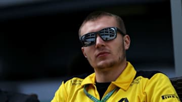 SOCHI, RUSSIA - APRIL 30: Sergey Sirotkin of Russia and Renault Sport F1 in the Paddock during qualifying for the Formula One Grand Prix of Russia at Sochi Autodrom on April 30, 2016 in Sochi, Russia. (Photo by Mark Thompson/Getty Images)