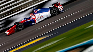 FORT WORTH, TX - JUNE 09: Carlos Munoz, driver of the #14 ABC Supply AJ. Foyt Enterprises Chevrolet (Photo by Sean Gardner/Getty Images)