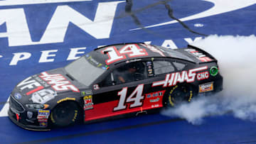 BROOKLYN, MI - JUNE 10: Clint Bowyer, driver of the #14 Haas 30 Years of the VF1 Ford (Photo by Daniel Shirey/Getty Images)