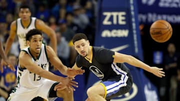 Malcolm Brogdon Klay Thompson Atlanta Hawks (Photo by Jamie Squire/Getty Images)