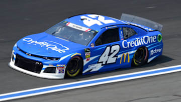 CHARLOTTE, NORTH CAROLINA - MAY 23: Kyle Larson, driver of the #42 Credit One Bank Chevrolet (Photo by Jared C. Tilton/Getty Images)