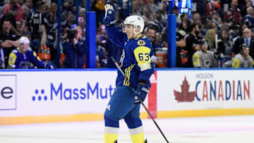 TAMPA, FL - JANUARY 28: Brad Marchand