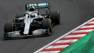 SUZUKA, JAPAN - OCTOBER 11: Valtteri Bottas driving the (77) Mercedes AMG Petronas F1 Team Mercedes W10 on track during practice for the F1 Grand Prix of Japan at Suzuka Circuit on October 11, 2019 in Suzuka, Japan. (Photo by Charles Coates/Getty Images)