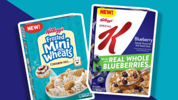 New Kellogg's cereal flavors,Frosted Mini-Wheats Cinnamon Roll and Special K Blueberry , photo provided by Kellogg's