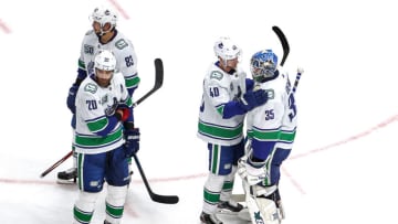 Elias Pettersson #40 of the Vancouver Canucks (Photo by Bruce Bennett/Getty Images)