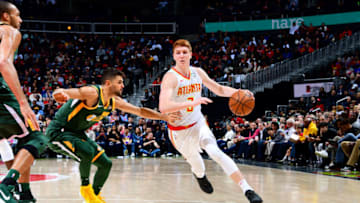 Kevin Huerter #3 of the Atlanta Hawks (Photo by Scott Cunningham/NBAE via Getty Images)