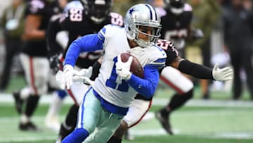 ATLANTA, GA - NOVEMBER 18: Cole Beasley #11 of the Dallas Cowboys runs with a fourth quarter pass against the Atlanta Falcons at Mercedes-Benz Stadium on November 18, 2018 in Atlanta, Georgia. (Photo by Scott Cunningham/Getty Images)