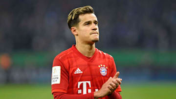 GELSENKIRCHEN, GERMANY - MARCH 03: (BILD ZEITUNG OUT) Philippe Coutinho of Bayern Muenchen looks on after the DFB Cup quarterfinal match between FC Schalke 04 and FC Bayern Muenchen at Veltins Arena on March 3, 2020 in Gelsenkirchen, Germany. (Photo by Ralf Treese/DeFodi Images via Getty Images)