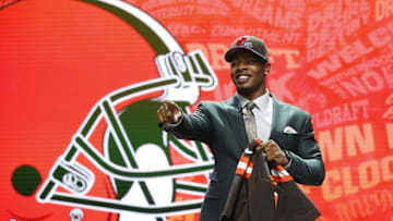 Apr 28, 2016; Chicago, IL, USA; Corey Coleman (Baylor) is selected by the Cleveland Browns as the number fifteen overall pick in the first round of the 2016 NFL Draft at Auditorium Theatre. Mandatory Credit: Kamil Krzaczynski-USA TODAY Sports
