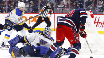 St. Louis Blues goaltender Jordan Binnington (50)Mandatory Credit: James Carey Lauder-USA TODAY Sports