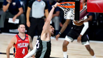 Big Alex Len of the Sacramento Kings dunks the ball. (Photo by Ashley Landis-Pool/Getty Images)