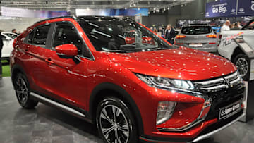 VIENNA, AUSTRIA - JANUARY 15: A Mitsubishi Eclipse Cross is seen during the Vienna Car Show press preview at Messe Wien, as part of Vienna Holiday Fair, on January 15, 2020 in Vienna, Austria. The Vienna Autoshow will be held January 16-19. (Photo by Manfred Schmid/Getty Images)